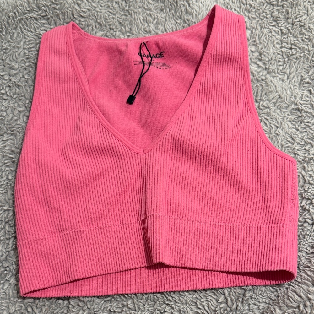 Garage Pink Corpse/Body Knit Crop Top Size Small